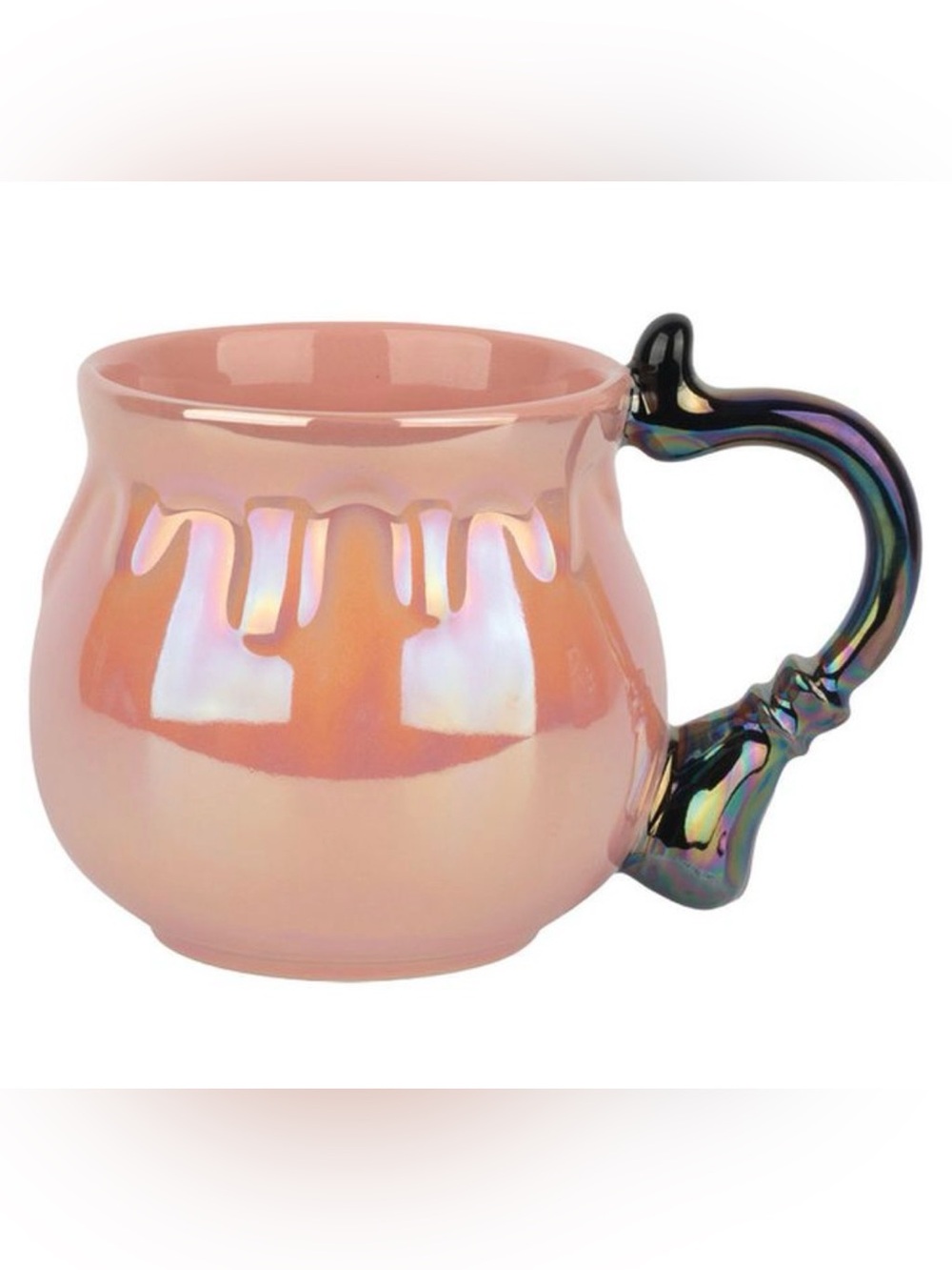 Halloween Collection 2026 Pink Iridescent Cauldron Large Ceramic Mug ✨💗🧙‍♀️